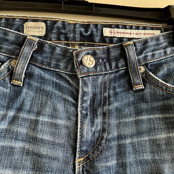 AG Adriano Goldschmied Premier Skinny‎ Straight Ankle Jeans Womens Size 25 - Picture 5 of 8